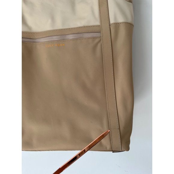Cole Haan Nylon Convertible Backpack Beige - Picture 13 of 16